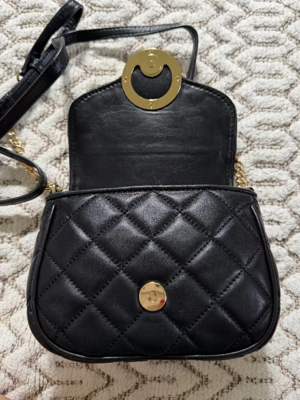 Michael Kors Quilted Black Leather Crossbody